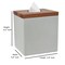 Boutique Tissue Box Cover | Marble Square Facial Tissue Box Holder for Bathroom Vanity Countertops | Stone Finish